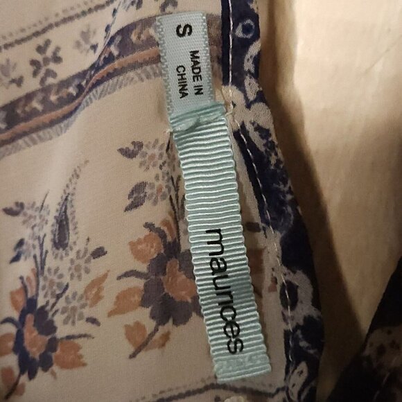 Maurices Boho Sheer Paisley Blouse Small - Picture 6 of 8